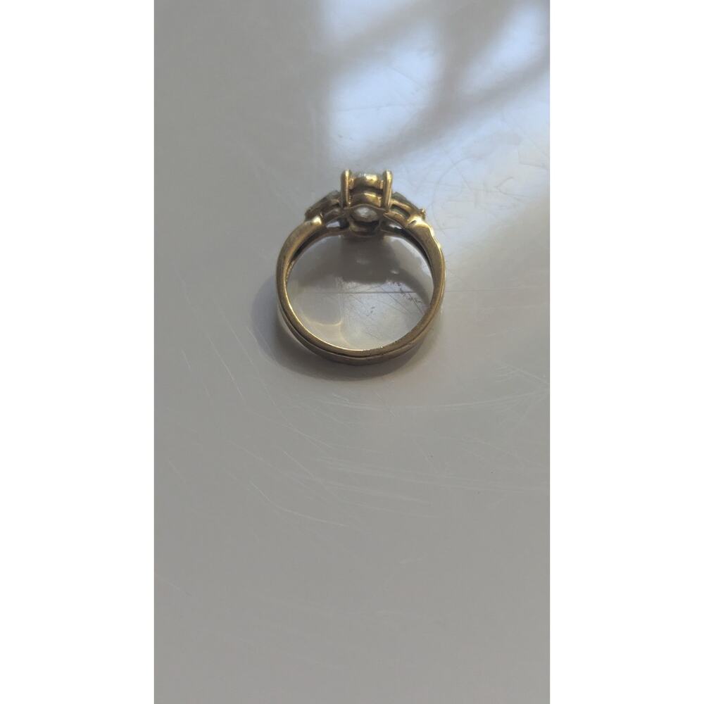 10k Gold Size 6 Engagement Ring With Cz Or Diamonds Oval Cut - Picture 6 of 8